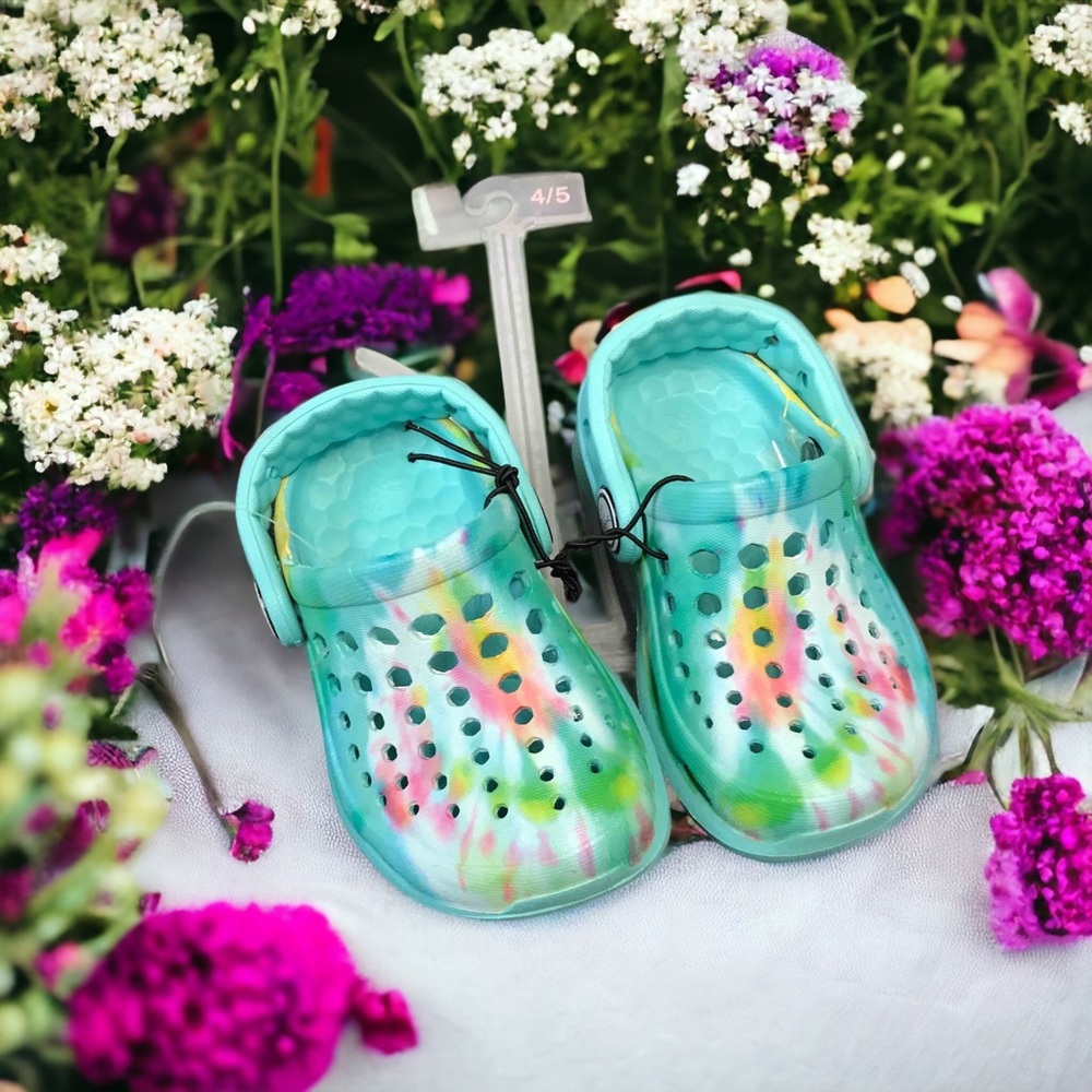 Joybees Toddler Harper Tie-Dye Slip-On Water Shoes - Blue 4-5 - Picture 4 of 5